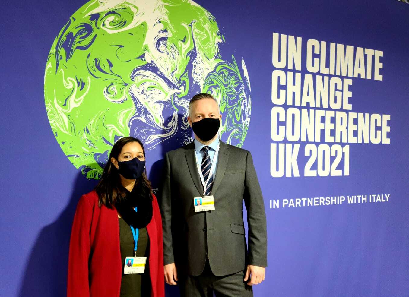 Shweta Sood and Lasse Bruun at COP26